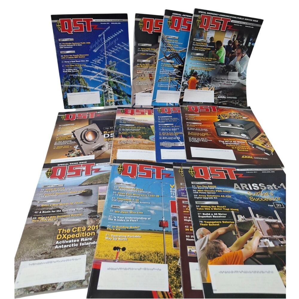2011 QST National Assn Amateur Radio Magazine FULL Year 12 Issues Lot